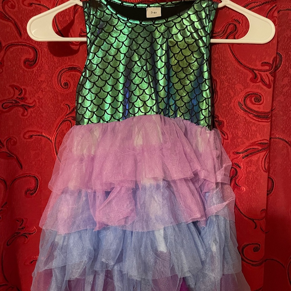 SHEIN Shimmering Green and Purple Mermaid Costume